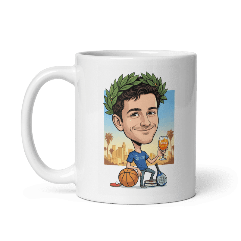 Tazza di laurea personalizzata con caricatura
