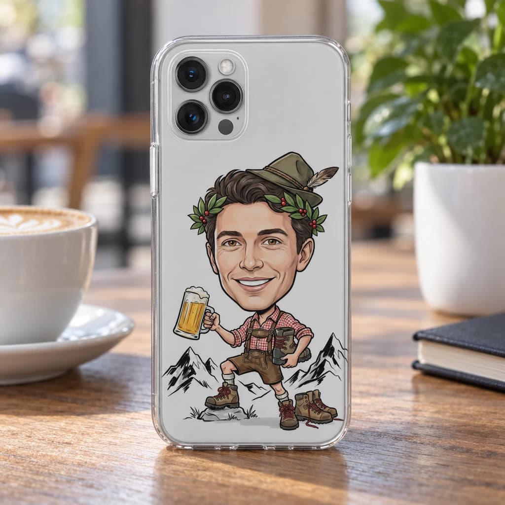 Cover iPhone personalizzata con caricatura