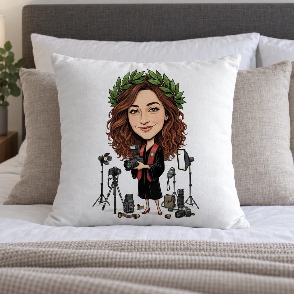 Cuscino personalizzato con caricatura