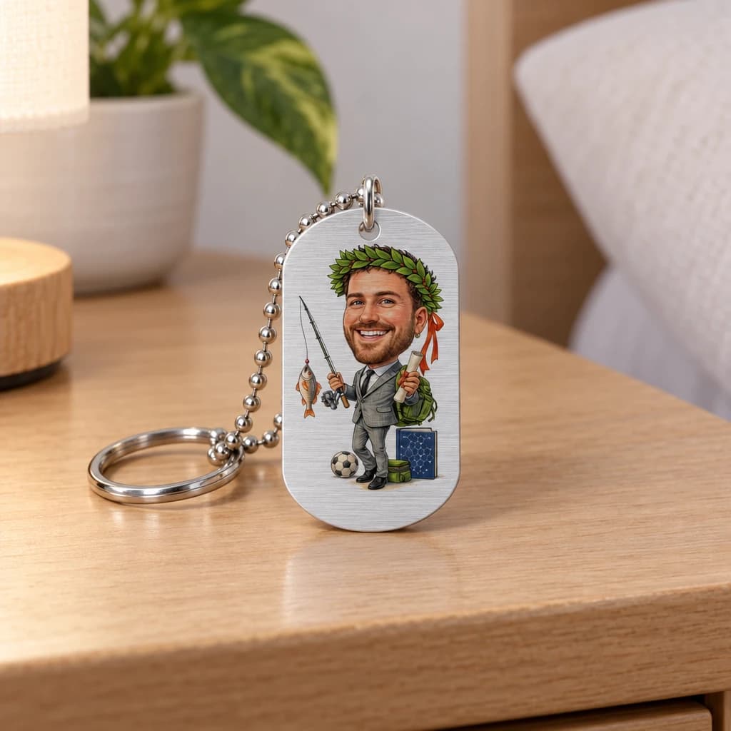 Portachiavi personalizzato con caricatura