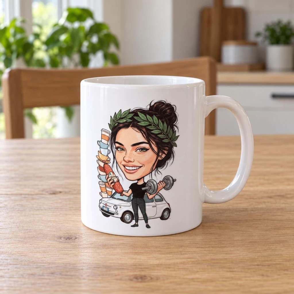 Tazza personalizzata con caricatura