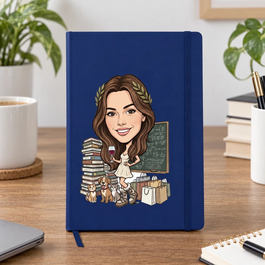 Agenda personalizzata con caricatura