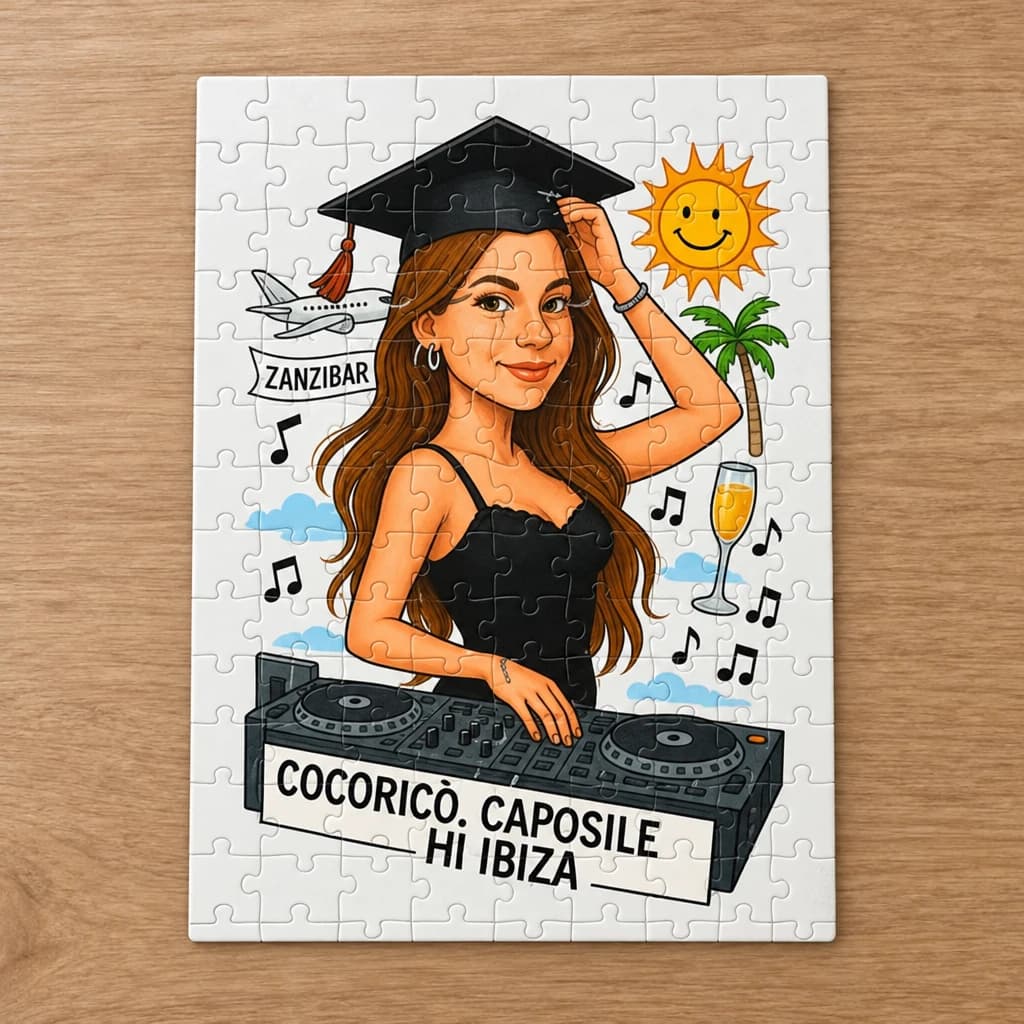 Puzzle personalizzato con caricatura